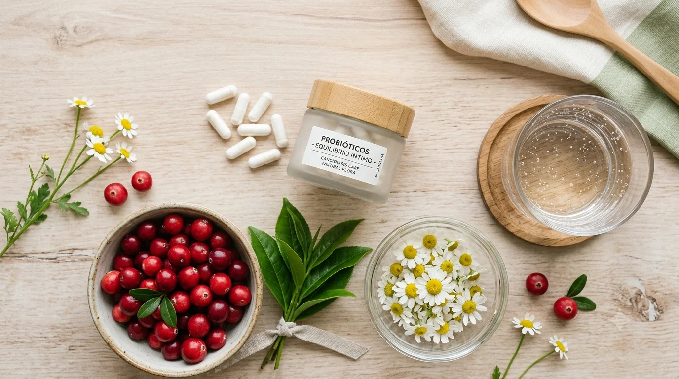 Suplementos probióticos para candidiasis - cápsulas y sticks para la salud íntima femenina