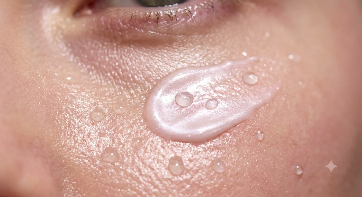 Textura sedosa del contorno de ojos Clarins sobre la piel