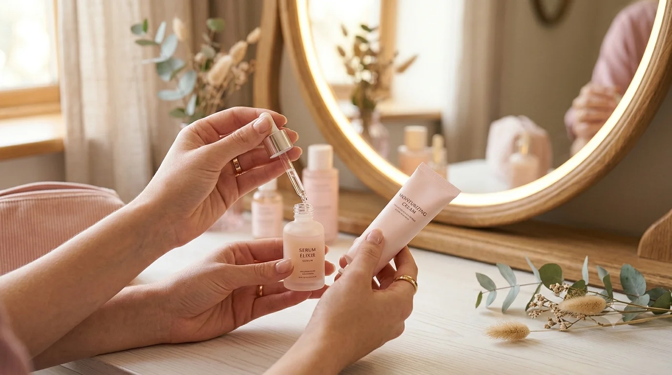 Guía visual de cómo aplicar retinol en el contorno de ojos paso a paso