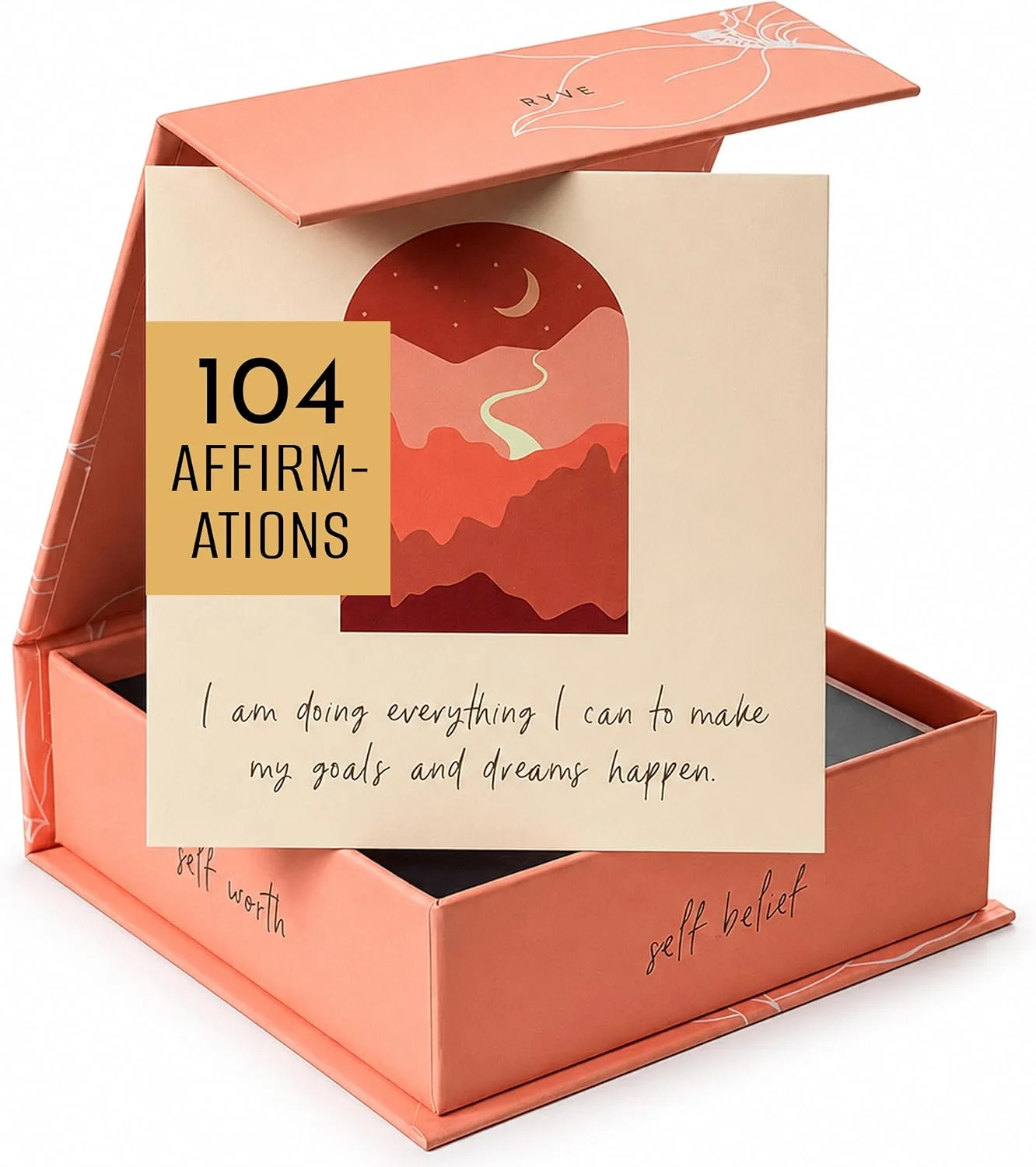 RYVE Tarjetas de afirmaciones – 52 tarjetas de afirmaciones positivas para mujeres
